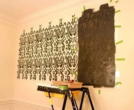 Stencil pentru a decora mâinile lor și șabloane de aplicații