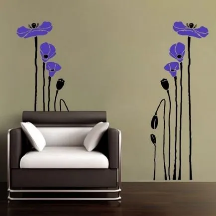 Stencil pentru model ornament decor perete, instrucțiuni cu privire la modul de a face propriile mâini, clipuri video și fotografii