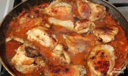 Carne de pui cu sos - un pas cu pas reteta cu fotografii de pe (tocană) Carne de pui cu sos - un pas cu pas reteta cu fotografii de pe