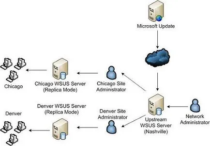Servicii de instalare de actualizare Microsoft Windows Servicii de actualizare server de