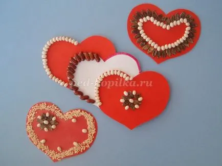 Valentine cu propriile mâini pentru copii preșcolari (pentru a aplica conturul adeziv) Valentine cu propriile sale mâini pentru copiii preșcolari