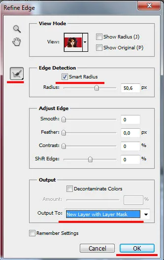 Selecția de păr în Photoshop