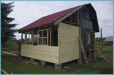 Veranda la casa cu propriile sale mâini desene, fotografii, cum să atașați prispa unei case de lemn (casa) Veranda la casa cu propriile sale mâini desene, fotografii, cum să se atașeze la un pridvor casa din lemn