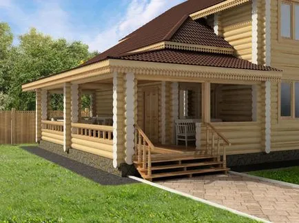 Veranda la casa cu propriile sale mâini desene, fotografii, cum să atașați cerdac la o casa de lemn (cu mâinile) Veranda la casa cu propriile sale mâini desene, fotografii, cum să se atașeze la un pridvor casa din lemn