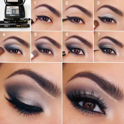 trepte de seara machiaj cu fotografie și descriere (Smokey) Seara make-up pas cu pas, cu fotografii și descriere