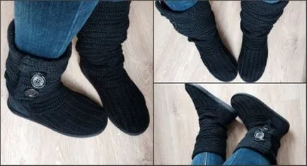 cizme tricotate (50 poze) vara Femei si iarna, cu un tricot shafted pe talpa