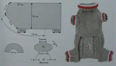De tricotat pentru cîini mici, cu instrucțiuni care descriu circuite (mici) De tricotat pentru cîini mici, cu diagrame care descriu instrucțiuni