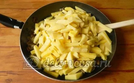Cartofi prăjiți cu pas ciuperci reteta cu pas