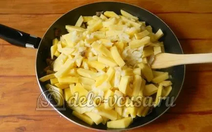 Cartofi prăjiți cu pas ciuperci reteta cu pas
