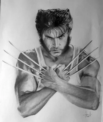 lectii de pictura - cum să atragă creion etape wolverine