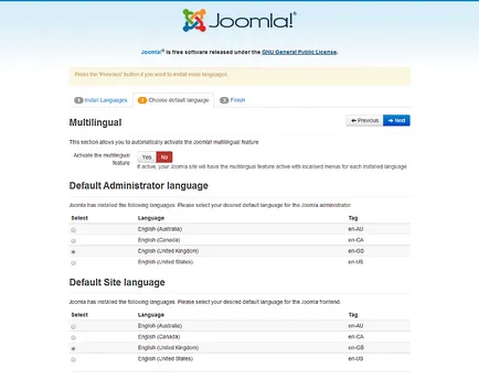 instalarea joomla