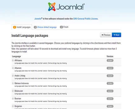 instalarea joomla