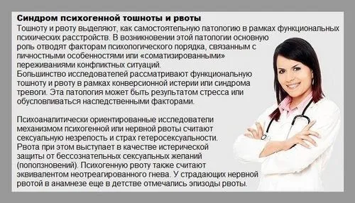 Психогенная (нервова) блювота захворювання