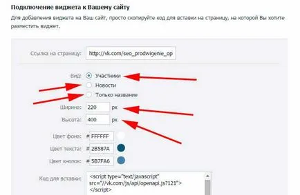 Widget comunitate sau un grup pe site-ul VKontakte (VKontakte) Widget comunitate sau un grup pe site-ul VKontakte