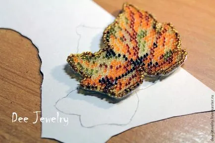 Beadwork pe o schiță pentru toamna incepatori brosa, toamna (panza) Beadwork pe o schiță pentru incepatori brosa toamna, toamna