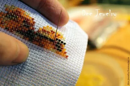 Beadwork pe o schiță pentru toamna incepatori brosa, toamna (broderie) Beadwork pe o schiță pentru incepatori brosa toamna, toamna