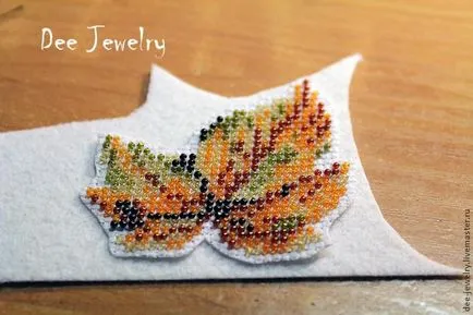 Beadwork pe o schiță pentru toamna incepatori brosa, toamna (toamna) Beadwork pe o schiță pentru incepatori brosa toamna, toamna