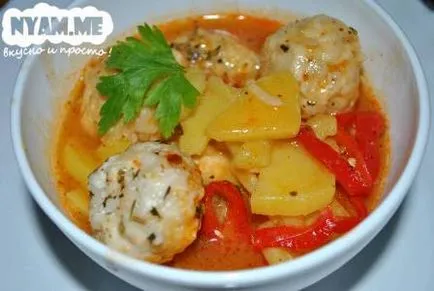cartofi tocana de delicioase cu chiftele (reteta cu foto) pe