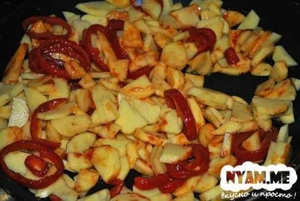 cartofi tocana de delicioase cu chiftele (reteta cu foto) pe