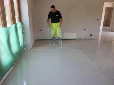 Nivelarea podea cu mâinile lor - cum să se alinieze la podea, în 3 etape