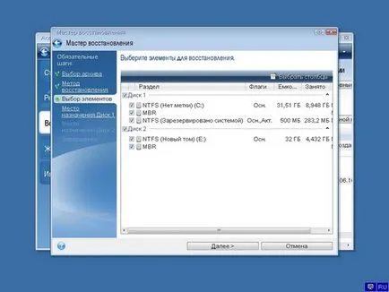 Restaurarea Victoria hard disk, Acronis, Recuva