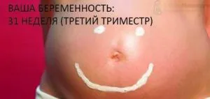 31 тиждень вагітності вага