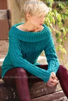 Pulover tricotate cu ace pentru femei descriere - 20 circuite de tricotat (pulover tricotate) Pullover tricotate cu ace pentru femei descriere - un tricotat circuite 20