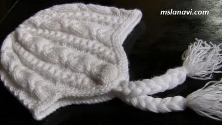 capac tricotate cu urechi, tricot de la Lana vie