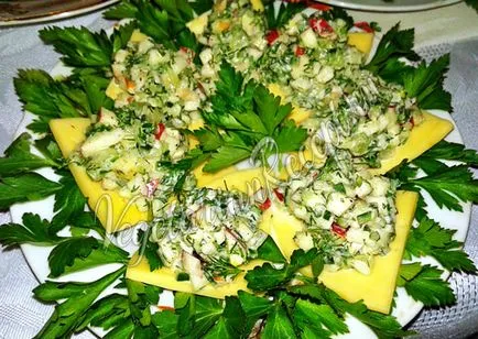 Snack salata cu branza, mere și castravete - o rețetă cu fotografie (Apple) Snack salata cu branza, mere și castravete - o rețetă cu o fotografie