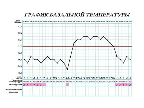 графік базальної температури при вагітності
