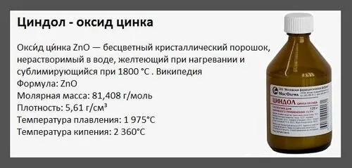 Ціндол - бовтанка від прищів препарат