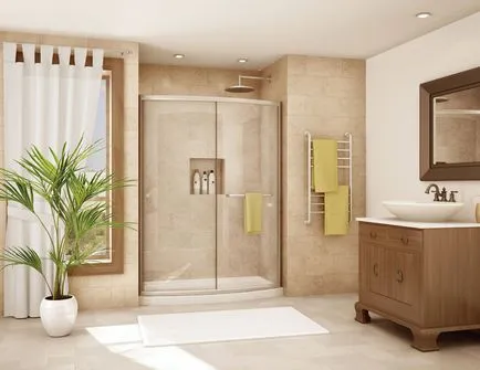 Design-o baie cu duș, cu propriile sale mâini, proiecte de bai cu un design țiglă (proiectare) Design-o baie cu duș, cu propriile sale mâini, proiecte cu bai decorate cu gresie