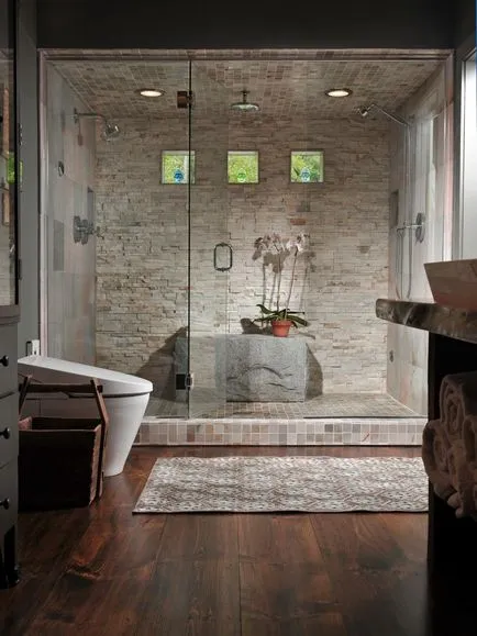 Design-o baie cu duș, cu propriile sale mâini, proiecte cu bai decorate cu gresie (lor) Design-o baie cu duș, cu propriile sale mâini, proiecte cu bai decorate cu gresie