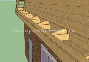 Fronton casa pe acoperiș, cu propriile sale mâini, principalele