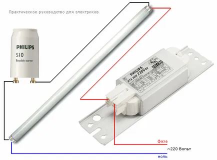 Choke pentru lămpi fluorescente - schema de conexiuni, cum se verifica starea și să înceapă cu