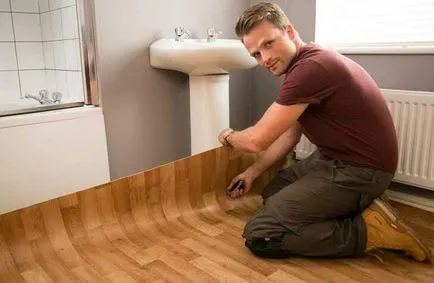 Cum de a pune linoleum pe podea, cu mâinile lor - articolul (pune linoleum sale) Cum de a pune linoleum pe podea, cu mâinile lor - articol