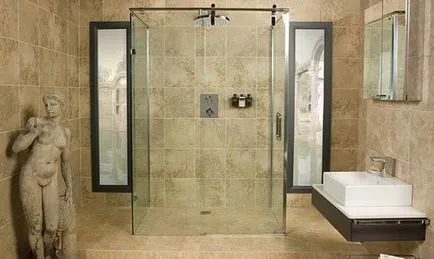 Baie de interior cu duș și fotografie de design baie cu duș (baie) Baie de interior cu duș și fotografie baie de design cu duș