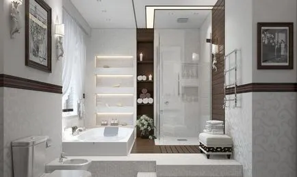 Baie de interior cu duș și fotografie de design baie cu duș (baie) Baie de interior cu duș și fotografie baie de design cu duș