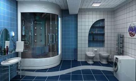 Baie de interior cu duș și fotografie de design baie cu duș (baie) Baie de interior cu duș și fotografie baie de design cu duș