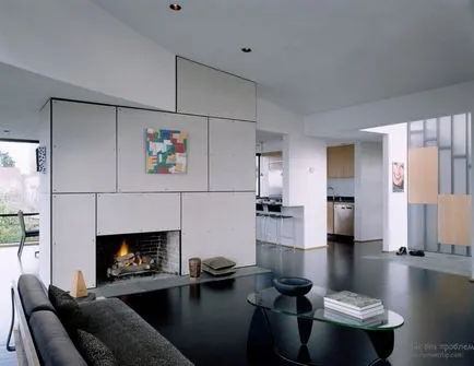 Design interior si camera de zi într-un stil minimalist, aranjament de idei din fotografie