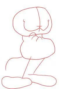 Cum de a desena o pisica Garfield etape creion