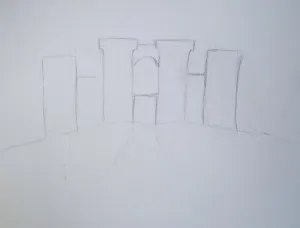 Cum de a desena un castel, trage treptat în creion, copilul meu