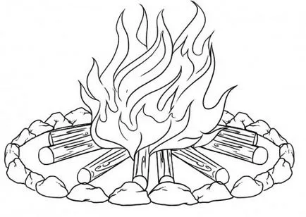 Cum de a desena un foc creion în etape