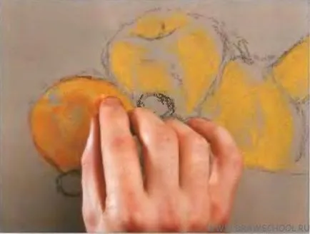Cum de a desena o viață încă cu fructe (pastel)