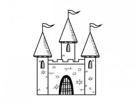 Cum de a desena un castel în etape (de blocare) Cum de a desena un castel în etape