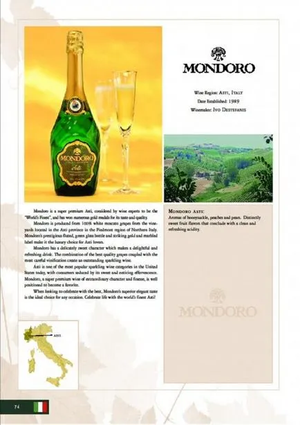 Champagne Mondoro - olasz minőségi borok (Mondoro) Champagne Mondoro - olasz bor a legjobb minőségű