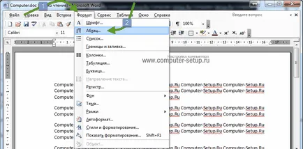 Hogyan készítsünk egy piros vonal, amely a Word
