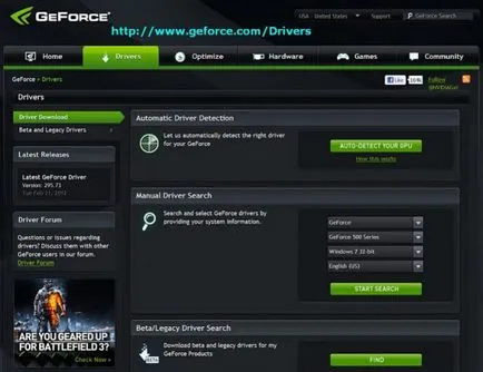 Nvidia illesztőprogramok azt