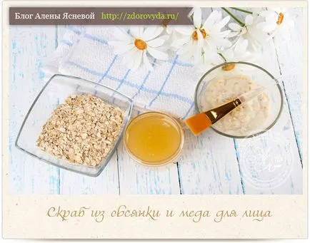 Scrub származó zabpehely arc