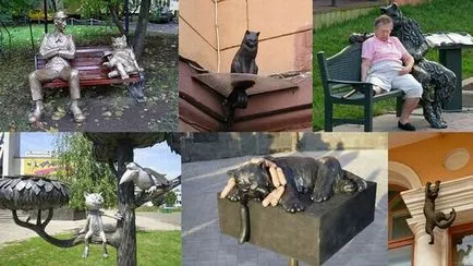 Szobrok és emlékművek macskák
